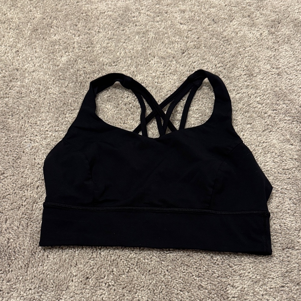 lululemon athletica Black Cross-Back Sports Bra